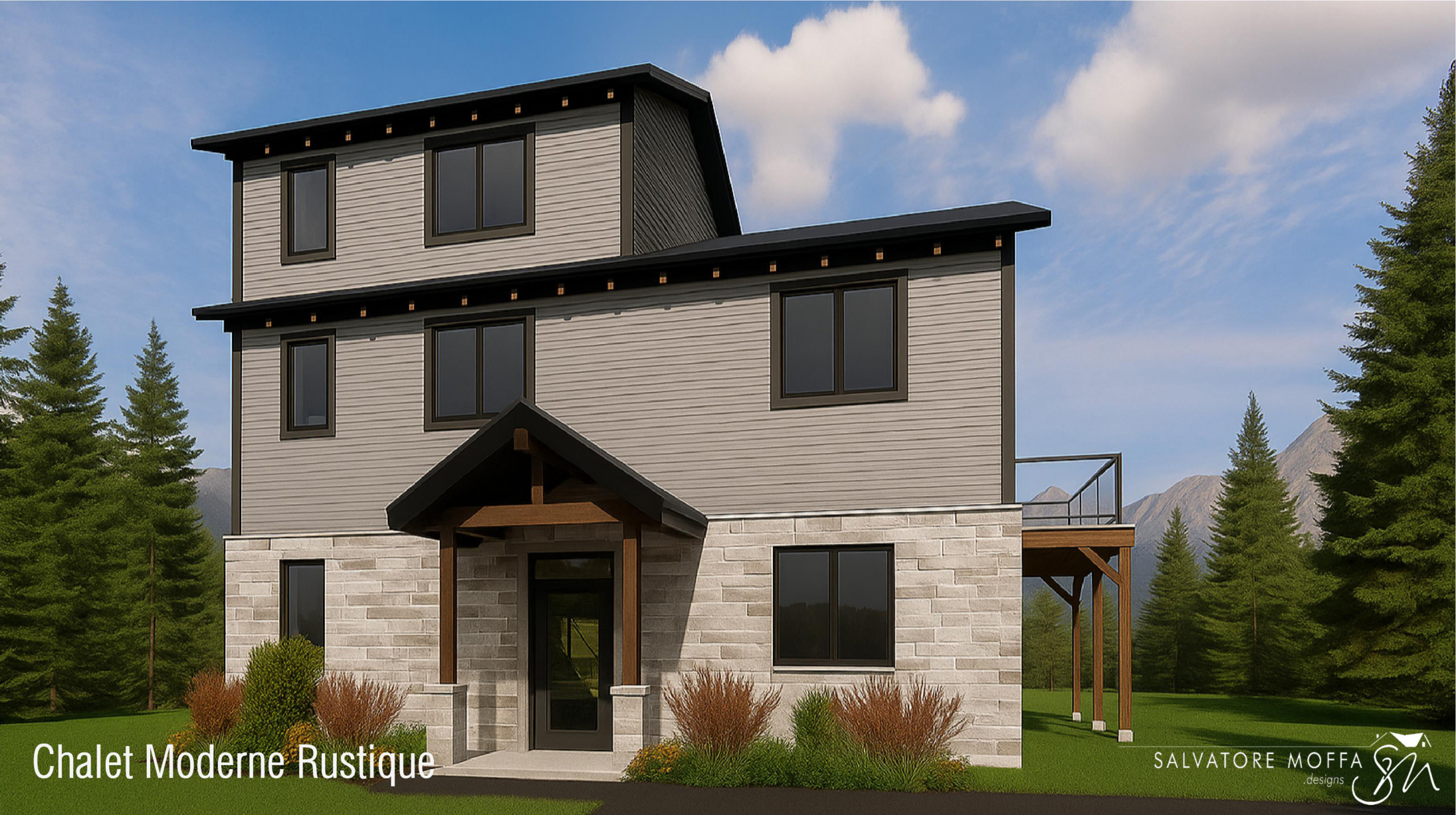 Chalet Rustique Moderne Salvatore Moffa Designs Plan Maison Personnalis e Chalet Rustique Moderne Salvatore Moffa Designs Plan Maison Personnalis e